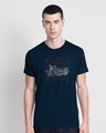 Shop Unstoppable Riders Half Sleeve T-shirt Navy Blue-Front