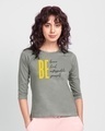 Shop Unstoppable Woman Round Neck 3/4th Sleeve T-Shirt-Front