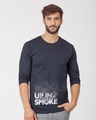 Shop Up In Smoke Typography Full Sleeve T-Shirt-Front