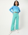 Shop Upbeat Blue Boat Neck Full Sleeve Shrug-Full