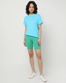 Shop Women's Blue Boyfriend T-shirt-Full
