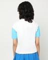 Shop Women's Upbeat Blue Color Block Relaxed Fit Short Top-Design