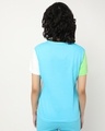 Shop Upbeat Blue Color Block T-shirt-Design