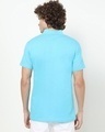 Shop Upbeat Blue Extended Collar Half Sleeve T-shirt-Design