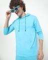 Shop Upbeat Blue Full Sleeve Hoodie T-shirt-Front