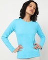Shop Upbeat Blue Full Sleeve T-shirt-Front
