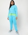 Shop Upbeat Blue Plus Size Color Block Jogger-Full