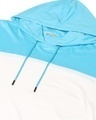 Shop Upbeat Blue Plus Size Color Block Oversized Hoodie T-shirt