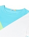 Shop Upbeat Blue Plus Size Color Block T-shirt