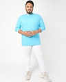 Shop Men's Blue Plus Size T-shirt-Full