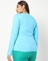 Shop Upbeat Blue  Plus Size Full Sleeve T-shirt-Design