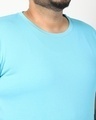 Shop Upbeat Blue Plus Size Half Sleeve T-shirt