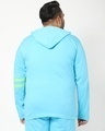 Shop Men's Blue Sports Trim Plus Size Hoodie T-shirt-Design