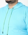 Shop Men's Blue Sports Trim Plus Size Hoodie T-shirt