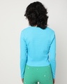 Shop Women's Upbeat Blue Rib Slim Fit Top-Design