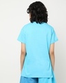 Shop Women's Upbeat Blue Side Cut Boyfriend T-shirt-Design