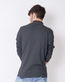 Shop Urban Grey-Tipping Orange Full Sleeve Pique Polo T-Shirt-Design
