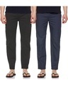 Shop Pack of 2 Men's Multicolor Printed Regular Fit Pyjamas-Front