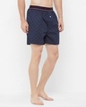 Shop Pack of 2 Men's Blue & White All Over Printed Boxers-Full