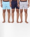 Shop Pack of 3 Men's Multicolor All Over Printed Boxers-Front