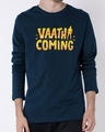 Shop Vaathi Coming Full Sleeve T-Shirt Navy Blue-Front