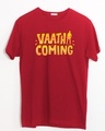 Shop Vaathi Coming Half Sleeve T-Shirt Bold Red-Front
