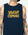 Shop Vaathi Coming Round Neck Vest Navy Blue-Front