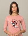 Shop Vacay Minnie Round Neck 3/4th Sleeve T-Shirt (DL)-Front