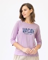 Shop Vacay Mode Round Neck 3/4th Sleeve T-Shirt-Front
