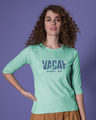 Shop Vacay Mode Round Neck 3/4th Sleeve T-Shirt-Front