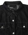 Shop Women's Black Relaxed Fit Denim Jacket