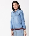 Shop Varsity Blue Denim Jacket-Design