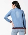 Shop Varsity Blue Denim Jacket-Full