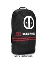 Shop Unisex Black Varsity Deadpool Small Backpack-Design
