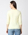 Shop Women's Vax Yellow 3/4 Sleeve Slim Fit T-shirt-Full