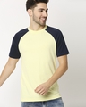 Shop Vax Yellow Raglan Half Sleeves T-Shirt-Front