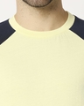 Shop Vax Yellow Raglan Half Sleeves T-Shirt