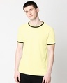 Shop Vax Yellow Round neck Half Sleeve  T-Shirt-Front