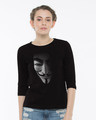 Shop Vendetta Shadows Round Neck 3/4th Sleeve T-Shirt-Front