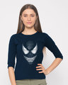 Shop Venom Dark Round Neck 3/4th Sleeve T-Shirt (SPL)-Front