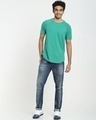 Shop Verdant Green Apple Cut Raglan Half Sleeve T-Shirt-Full