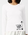 Shop Vibe Check Full Sleeve T-Shirt White (TJL)-Front