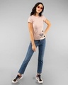 Shop Vibe Check Half Sleeve Printed T-Shirt Baby Pink (TJL)-Full