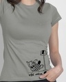 Shop Vibe Check Half Sleeve Printed T-Shirt Meteor Grey (TJL)-Front
