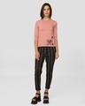 Shop Vibe Check Round Neck 3/4 Sleeve T-Shirt Misty Pink (TJL)-Full