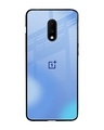 Shop Vibrant Blue Texture Premium Glass Case for OnePlus 7 (Shock Proof, Scratch Resistant)-Front