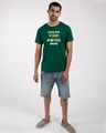 Shop Vichaar  Half Sleeve T-Shirt Dark Forest Green-Design