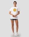 Shop Victory Over Evil Boyfriend T-Shirt White-Design