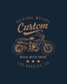 Shop Vintage Custom Full Sleeve T-Shirt Navy Blue