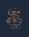 Shop Vintage Custom Half Sleeve T-Shirt Navy Blue